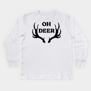 Oh Deer "Christmas Gift" Funny Kids Long Sleeve T-Shirt